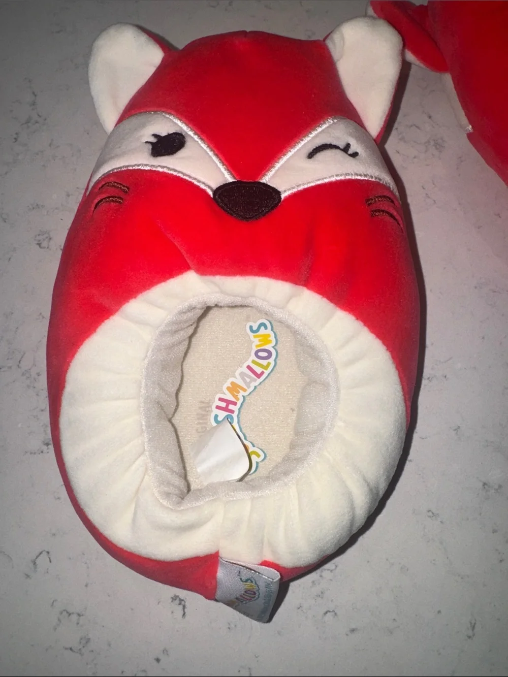 Squishmallow Red Fox Plush Slippers - Kids